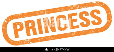 PRINCIPESSA, testo sul segno di timbro arancione rettangolare. Foto Stock