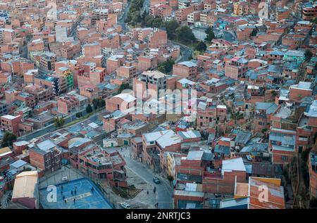 Vista panoramica, la Paz, Bolivia Foto Stock