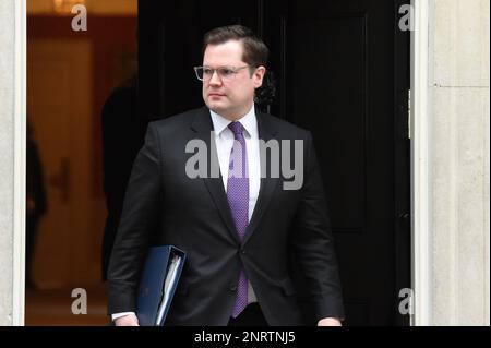 Londra, Regno Unito. 27th Feb, 2023. Robert Jenrick Ministro britannico per il credito sull'immigrazione: MARTIN DALTON/Alamy Live News Foto Stock