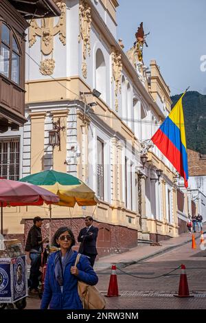 11 street, quartiere di Candelaria, Bogotà, Colombia Foto Stock