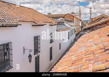 Carrera 5 b, Skyline, centro storico, centro storico, Bogotà, Colombia Foto Stock