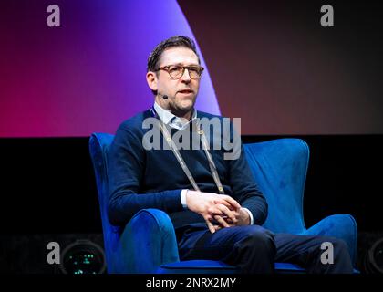 Londra, Regno Unito, Lunedi, 27th maggio 2023 Daniel Antcliff sul palco al Blockchain Economy, a Magazine, Greenwich. Credit: DavidJensen / Empics Entertainment / Alamy Live News Foto Stock