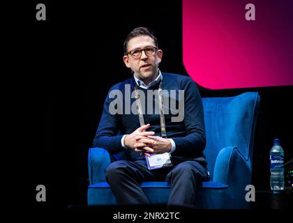 Londra, Regno Unito, Lunedi, 27th maggio 2023 Daniel Antcliff sul palco al Blockchain Economy, a Magazine, Greenwich. Credit: DavidJensen / Empics Entertainment / Alamy Live News Foto Stock
