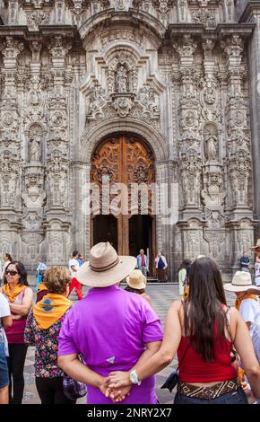 La facciata della chiesa Sagrario, nella Cattedrale Metropolitana, in Plaza de la Constitución, El Zocalo, Zocalo Square, Città del Messico, Messico Foto Stock