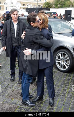 Roma, Italia. 27th Feb, 2023. Pier Silvio Berlusconi .Roma, funerale di Maurizio Costanzo. 27 febbraio 2023 Credit: dpa/Alamy Live News Foto Stock