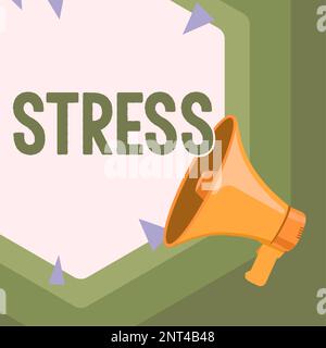 Ispirazione che mostra lo stress del segno. Idea di business un fattore fisico chimico o emotivo che causa tensione corporea o mentale Foto Stock