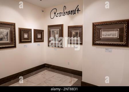 The Park West, fine Art Museum, and Gallery si trova a Soho, 2023, New York City, Stati Uniti Foto Stock