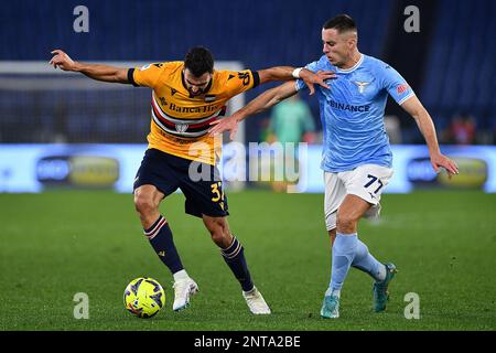 Roma, Italia. 27th Feb, 2023. Mehdi Leris di UC Sampdoria durante la Serie A match tra SS Lazio e UC Sampdoria allo Stadio Olimpico il 27 febbraio 2023 a Roma. (Foto di Gennaro Masi/Pacific Press) Credit: Pacific Press Media Production Corp./Alamy Live News Foto Stock