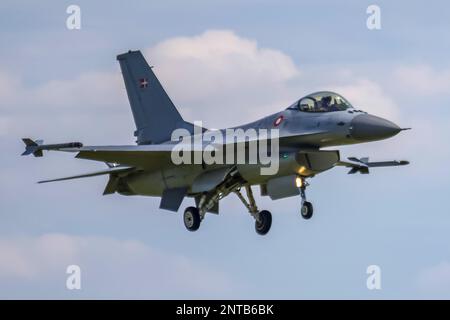 FILE image RNAS Yeovilton Somerset Regno Unito 8th luglio 2017 volare a RNAS Yeovilton International Air Day la Danish Air Force ha circa 35 di questi aerei in servizio e sono in fase di sostituzione b il -35A Foto Stock