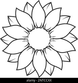 Sunflower Clipart | Sunflower SVG | Sunflower SVG Taglia file | Sunflower Vector Taglia file Illustrazione Vettoriale