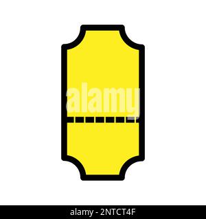 Icona della linea dei biglietti isolata su sfondo bianco. Icona sottile nera piatta sullo stile moderno. Simbolo lineare e tratto modificabile. Semplice e pixel perfe Illustrazione Vettoriale