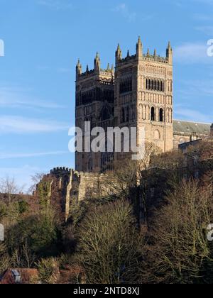 DURHAM, County Durham/UK - gennaio 19 : La Cattedrale di Durham, County Durham on gennaio 19, 2018 Foto Stock