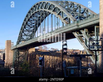 NEWCASTLE UPON TYNE, TYNE AND WEAR/UK - GENNAIO 20 : Vista del Tyne Bridge a Newcastle upon Tyne, Tyne e Wear il 20 Gennaio 2018 Foto Stock