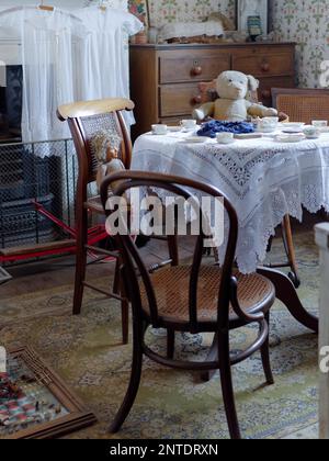 STANLEY, COUNTY DURHAM/UK - GENNAIO 20 : all'interno di una casa dentista al North of England Open Air Museum a Stanley, County Durham il 20 Gennaio Foto Stock