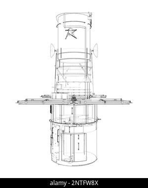 Telescopio spaziale Hubble. Sattellite Foto Stock