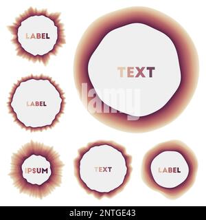 Set di striscioni rotondi. Sfondi circolari sorprendenti. Illustrazione accattivante del vettore. Illustrazione Vettoriale