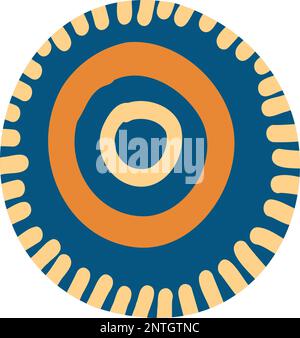 Elegante cornice rotonda, ghirlanda, corona o bordo di colorate foglie di rovere caduto, acorns e bacche e colori autunnali inscritti all'interno. Naturale Illustrazione Vettoriale