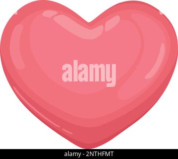 3d realistiche cartoni animati vettore oro rosso cuore icona. Simbolo del documento Illustrazione Vettoriale