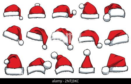 Santa Hat elemento accessori illustrazione vettoriale per la vostra azienda o marca Illustrazione Vettoriale