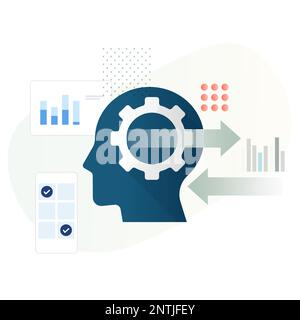 Modelli di intelligenza artificiale e apprendimento automatico per i processi aziendali - Stock Illustration come file EPS 10 Illustrazione Vettoriale