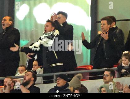 Wembley, Regno Unito. 26th Feb, 2023. ANT McPartlin e Declan Donnelly alla finale della Carabao Cup, Manchester United contro Newcastle United, Wembley Stadium, Londra, Regno Unito, il 26 febbraio, 2023. Credit: Paul Marriott/Alamy Live News Foto Stock