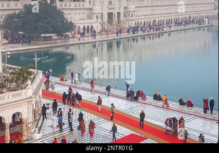 Tempio d'oro, Amritsar Punjab, India Foto Stock