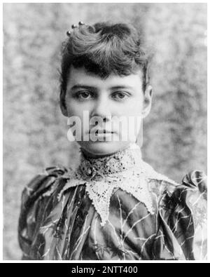 Elizabeth Cochran Seaman conosciuto come 'Nellie Bly' (1864-1922), giornalista americano, ritratto di HJ Myers, circa 1890 Foto Stock