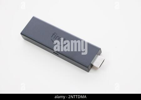 Amazon Fire TV Stick - 27.2.2023 immagine di Antony Thompson - Thousand Word Media, NESSUNA VENDITA, NESSUNA SYNDICATION. Contattare per ulteriori informazioni MOB: 077755 Foto Stock