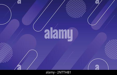 Blu Viola sfondo geometrico astratto. Composizione dinamica delle forme. Design di sfondo accattivante Illustrazione Vettoriale