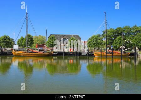 Il porto da Althagen in Ahrenshoop, Mar Baltico Germania Foto Stock