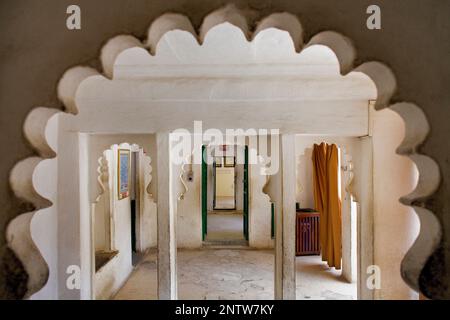 Palazzo della Città,camera in Mor Chowk,Udaipur, Rajasthan, India Foto Stock