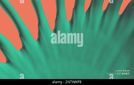 Design di sfondo moderno. Elemento plastico realistico in stile dotwork. Grafica pointillistica. Design puntiforme. 3D illustrazione vettoriale per banner, flye Illustrazione Vettoriale