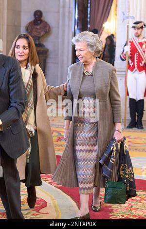 Madrid, Madrid, Spagna. 28th Feb, 2023. Principessa Anna, Duchessa di Calabria partecipa alla presentazione del 'Digital Portal of Hispanic History' al Palazzo reale il 28 febbraio 2023 a Madrid, Spagna (Credit Image: © Jack Abuin/ZUMA Press Wire) SOLO PER USO EDITORIALE! Non per USO commerciale! Credit: ZUMA Press, Inc./Alamy Live News Foto Stock