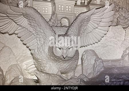 Sapporo Snow Festival, neve scultura,Parco Odori,Sapporo, Hokkaido, Giappone Foto Stock