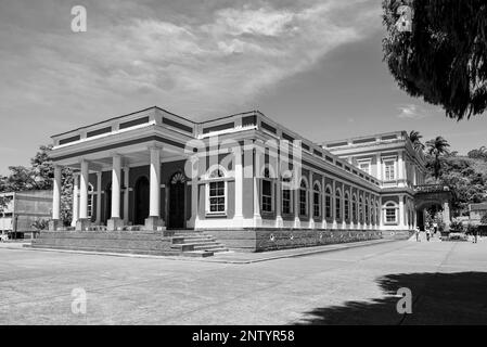 Foto in bianco e nero del museo imperiale di Petropolis, città storica dello stato di Rio de Janeiro in Brasile Foto Stock