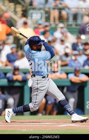 Sarasota FL USA; durante una partita di allenamento primaverile della MLB all'ed Smith Stadium. I raggi battono gli Orioles 14-2. (Kim Hukari/immagine dello sport) Foto Stock