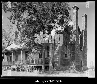 Thornton House, Union Point, Greene County, Georgia. Carnegie Survey of the Architecture of the South. Stati Uniti, Georgia, Greene County, Union Point, Case, Portici. Foto Stock