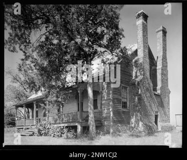 Thornton House, Union Point, Greene County, Georgia. Carnegie Survey of the Architecture of the South. Stati Uniti, Georgia, Greene County, Union Point, Case, Portici, camini. Foto Stock