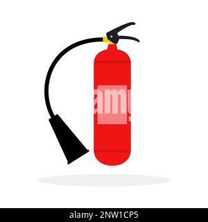 Icona estintore. Icona rossa dell'estintore. Illustrazione vettoriale. Attrezzature per vigili del fuoco Illustrazione Vettoriale