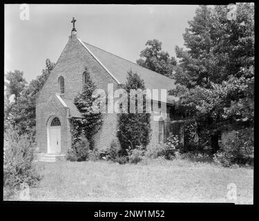 Donation Church, Lynnhaven Parish, Norfolk, norfolk vic., Princess Anne County, Virginia. Carnegie Survey of the Architecture of the South. Stati Uniti Virginia Princess Anne County Norfolk vic, Porte & porte, croci, Gables, Chiese, Muratura. Foto Stock