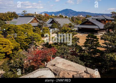Il castello di Nijo,UNESCO - Sito Patrimonio dell'umanità,Kyoto, Giappone. Foto Stock