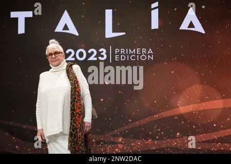 Madrid, Spagna. 28th Feb, 2023. Lola Herrera partecipa alla fotocall della presentazione dei Thalía Awards a Madrid. (Foto di Atilano Garcia/SOPA Images/Sipa USA) Credit: Sipa USA/Alamy Live News Foto Stock