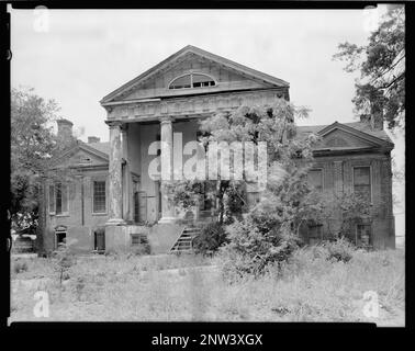 Freeman Good Mansion, Town Creek vic., Lawrence County, Alabama. Carnegie Survey of the Architecture of the South. Stati Uniti, Alabama, Lawrence County, Town Creek vic, Houses, Portici, colonne. Foto Stock