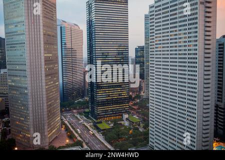 Shinjuku. Grattacieli in Nishi Shinjuku.Tokyo city, Giappone, Asia Foto Stock