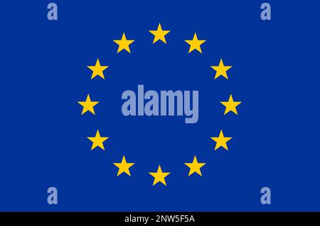 Bandiera dell'Unione europea Foto Stock