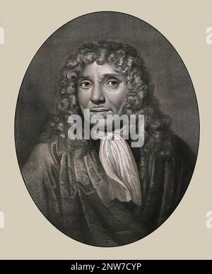 Antonie Philips van Leeuwenhoek, 1632 – 1723, microbiologo e microscopista olandese Foto Stock