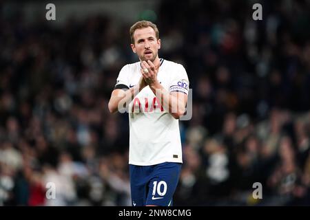 Foto del file datata 19-02-2023 di Harry Kane di Tottenham Hotspur, w ho Sheffield il boss Unito Paul Heckingbottom ha evidenziato come una 'minaccia reale' mentre il suo fianco si prepara per uno scontro della fa Cup last-16 con Tottenham. Data di emissione: Martedì 28 febbraio 2023. Foto Stock