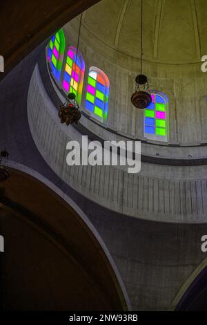 La caratteristica cupola della Cattedrale di la Laguna è stata rifasata da una fibra di polipropilene durante i 12 anni di restauro della cattedrale. Foto Stock