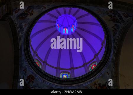 L'interno della cupola e della cupola della Parroquia de Nuestra Senora de la Concepción di Patricio Jose Garcia a la Orotava, Tenerife Foto Stock