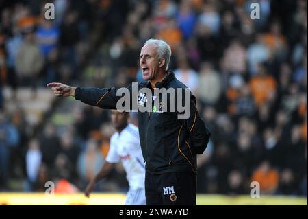 Mick McCarthy il capo allenatore / manager di Wolverhampton Wanderers / Swansea 22/10/2011 Foto Stock